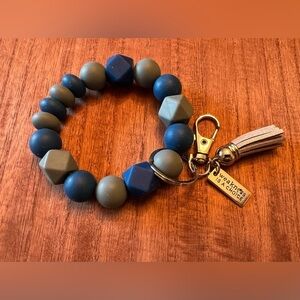 Handmade Silicone beaded wrist Charm Keychain